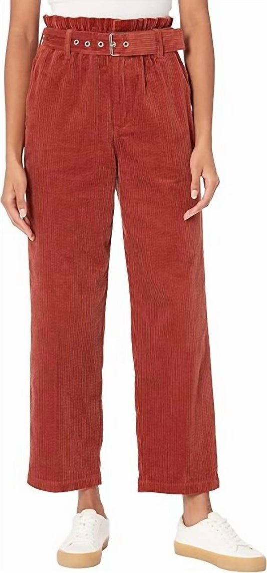 Blanknyc - Rib Cage Corduroy Paper Bag Pants with Belt in Keep It Up Women's Clothing Keep It Up