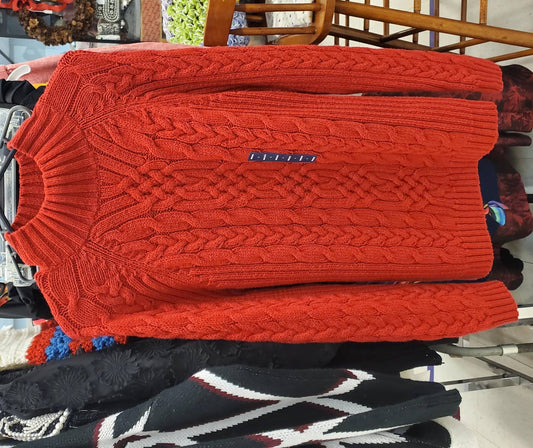 Lands' End - Women's Funnel Neck Knit Cable Sweater