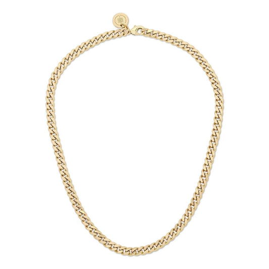 Eklexic - Women's Micro Link Curb Chain Necklace