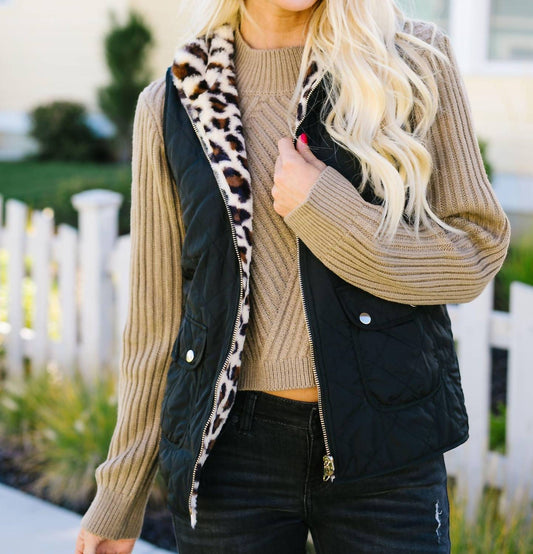 Reborn J - Spotted Fleece Lined Reversible Vest