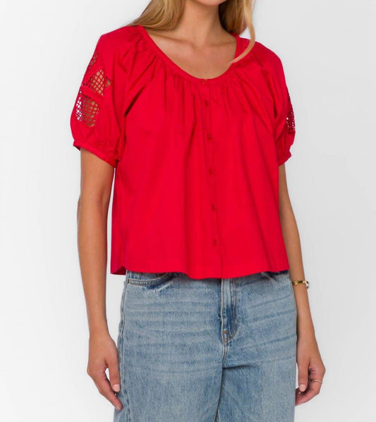 Velvet Heart - Flora Short Puff Sleeve Top