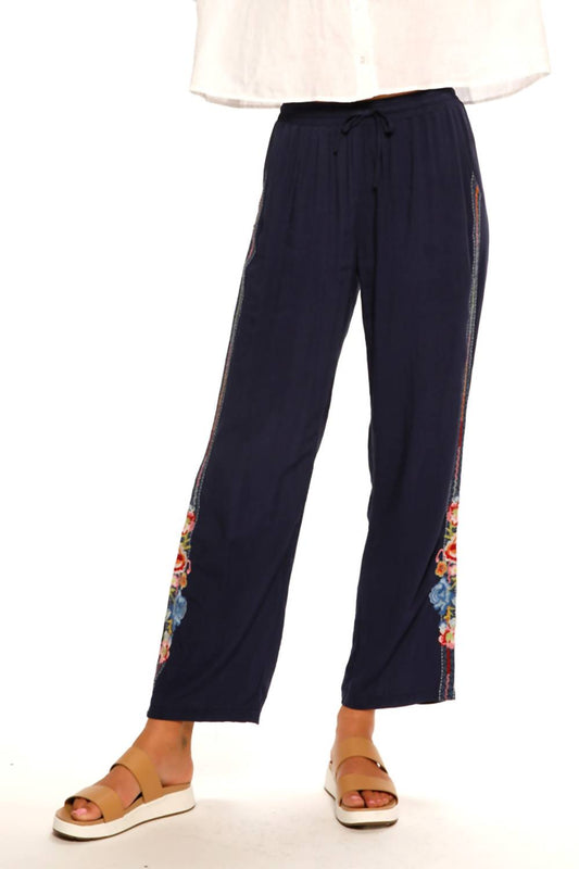 Paparazzi - Embroidered Viscose Pull-on Pant