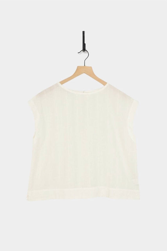 Ichi - Women's Dobby Stripes Pullover Blouse