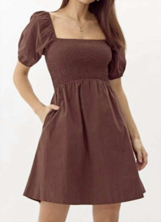 Greylin - EISIE POPLIN SMOCKED MINI DRESS