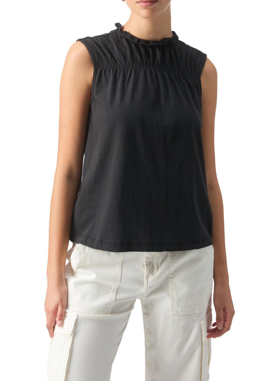 Sanctuary - Sleeveless Shirred Top