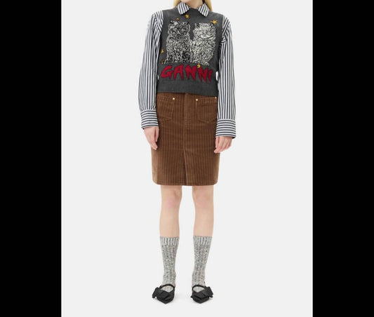 Ganni - Stretch Corduroy Skirt