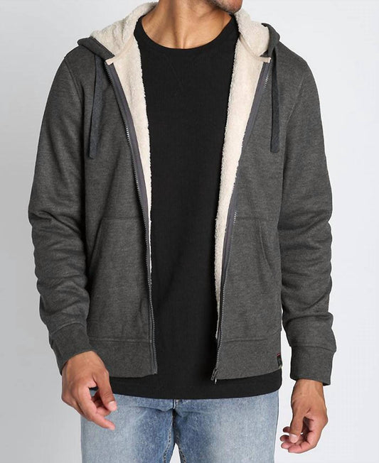 Jachs New York - Sherpa Lined Waffle Hoodie