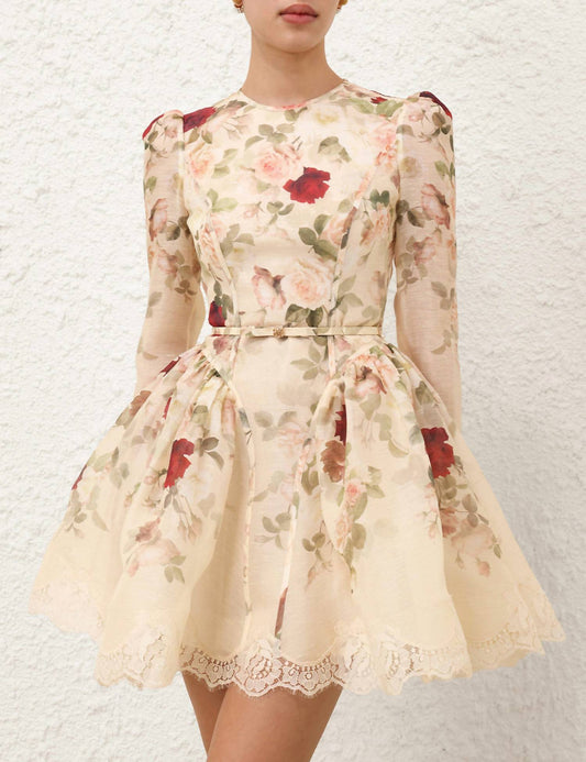 Zimmermann - Hypnotic Lace Trim Mini Dress