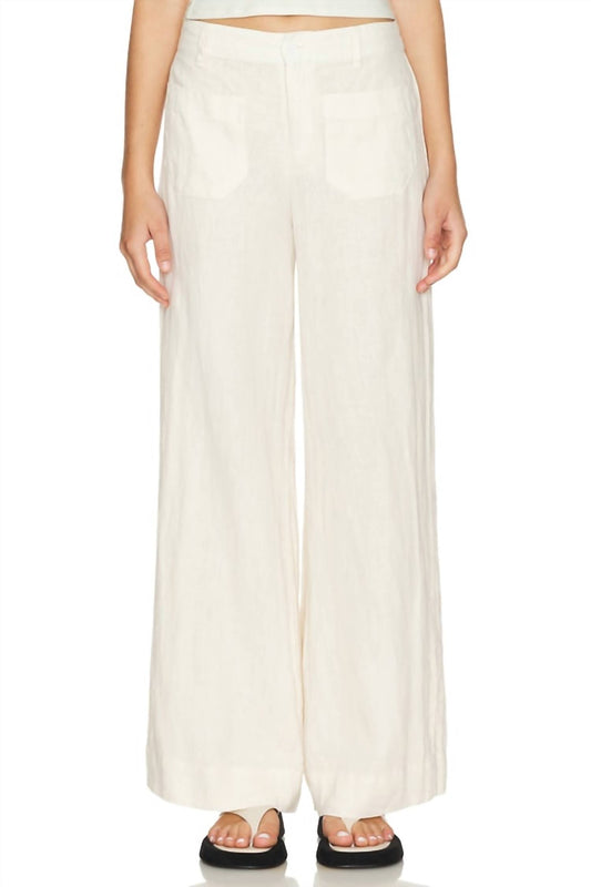 Sanctuary - Linen Marine Wide Leg Pants
