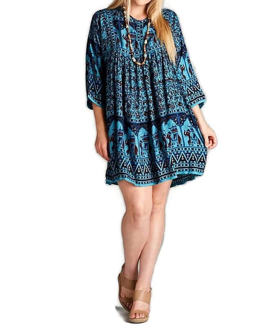 Velzera - India Print Mini Dress