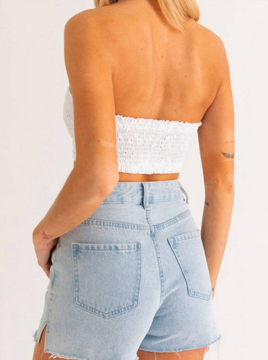 Le Lis - Pacific Bandeau Eyelet Top