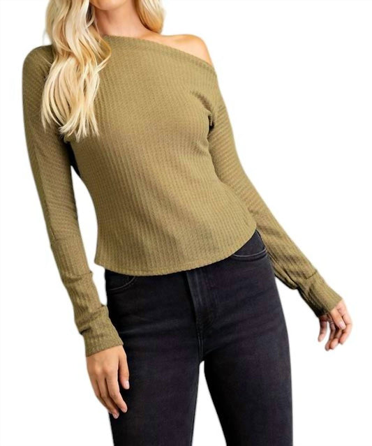 Glam - One Shoulder Knit Top