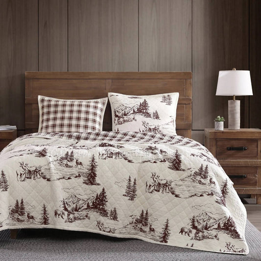 Hiend Accents - White Pine Reversible Quilt Set