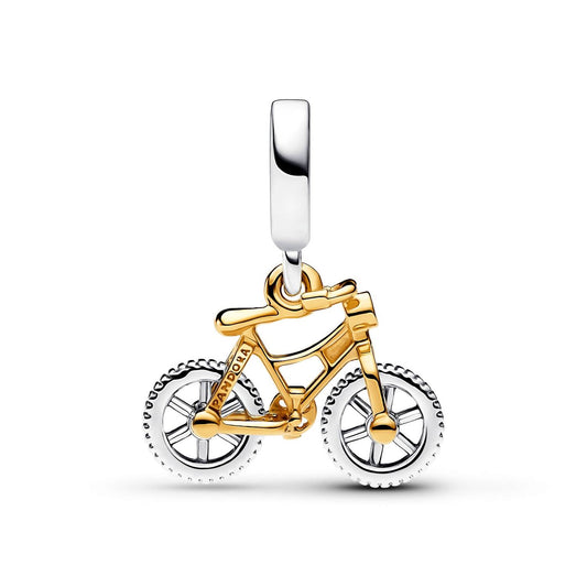 Pandora - Women's Two-tone Spinning Wheels Bicycle Dangle Charm