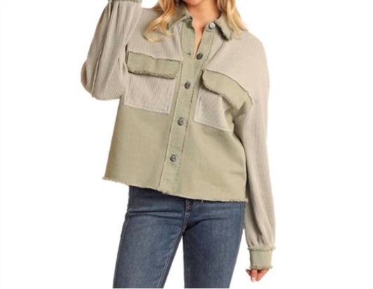 Rock & Roll Denim - Waffle Top With Concho Buttons