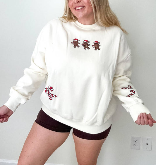 Sunkissed Coconut - Gingerbread Lane Embroidered Sweatshirt