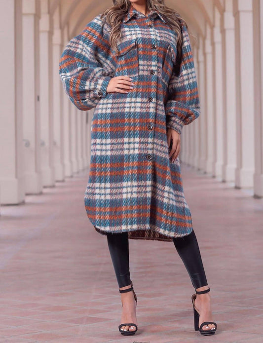 Little Secret Of Mine - Plaid Tweed Coat