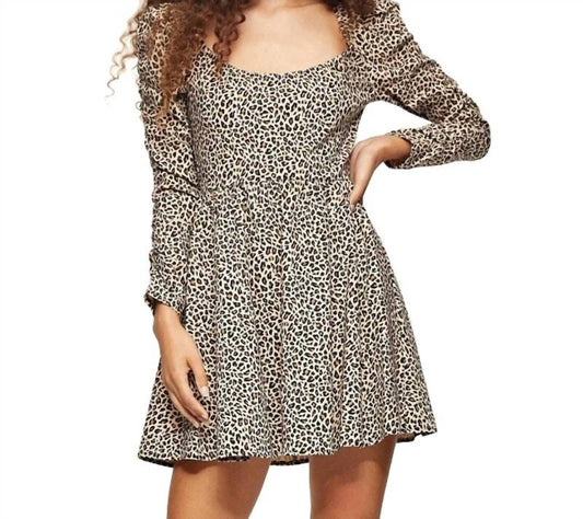 Topshop - Animal Print Stretch Knit Dress