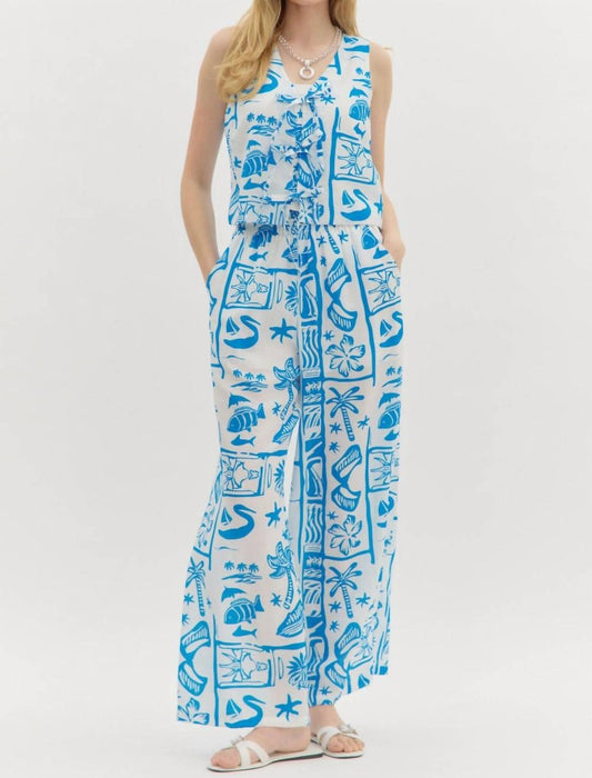 Entro - Resort Pattern Pull On Pants