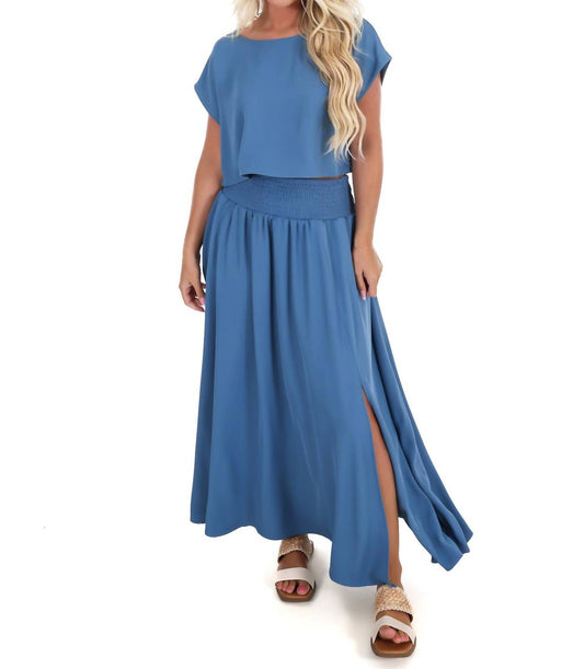 Zenana - Perfect Pair Skirt Two Piece Set