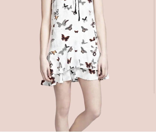 The Kooples - Butterfly Print Lace Up Dress