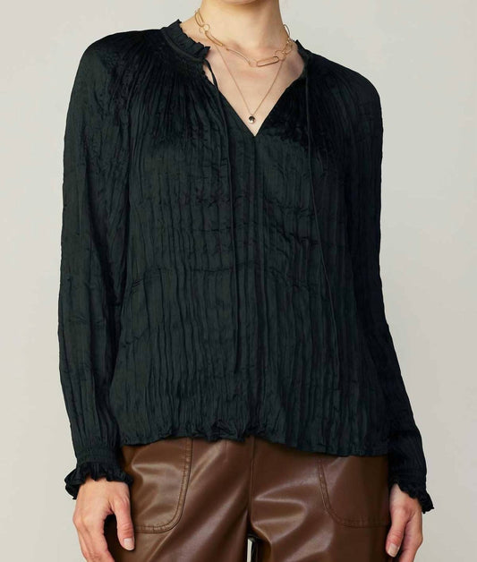 Current Air - Wrinkled Long Sleeve Blouse