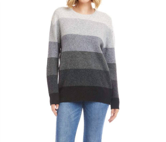 Karen Kane - Multi Stripe Crewneck Sweater