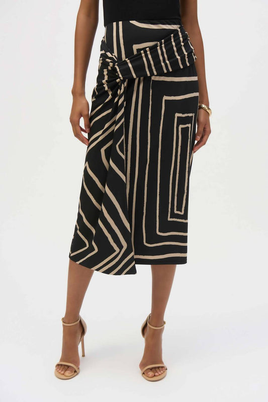 Joseph Ribkoff - Silky Knit Geometric Print Pencil Skirt