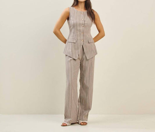 Able - Stripe Vest And Pant Set