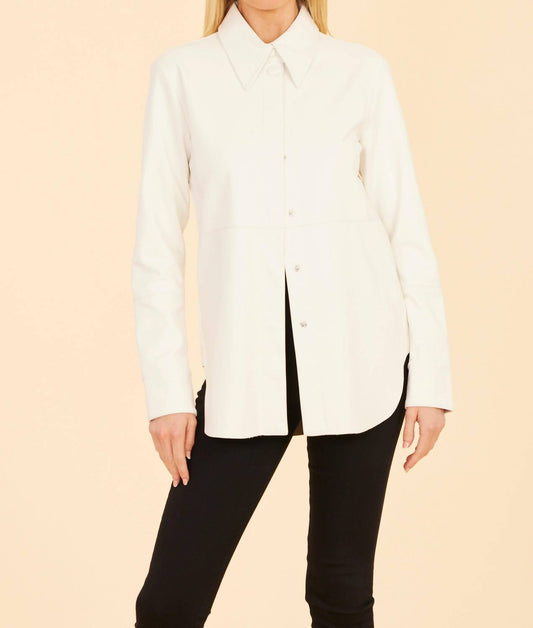 Dolce Cabo - Vegan Leather Button Down Shirt