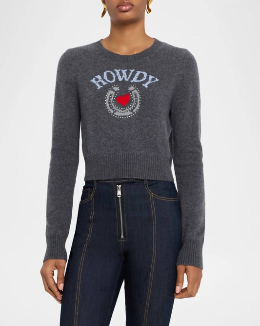 Cinq A Sept - Cropped Graphic Howdy Sweater