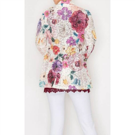 Origami - Women's Lace Floral Blazer