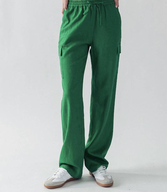 Urban Daizy - Bella Linen Drawstring Wwaist Pants