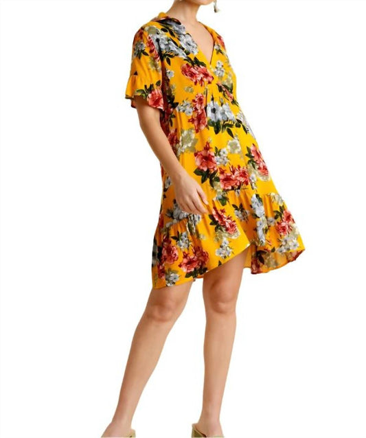 Umgee - Floral Ruffle Babydoll Dress