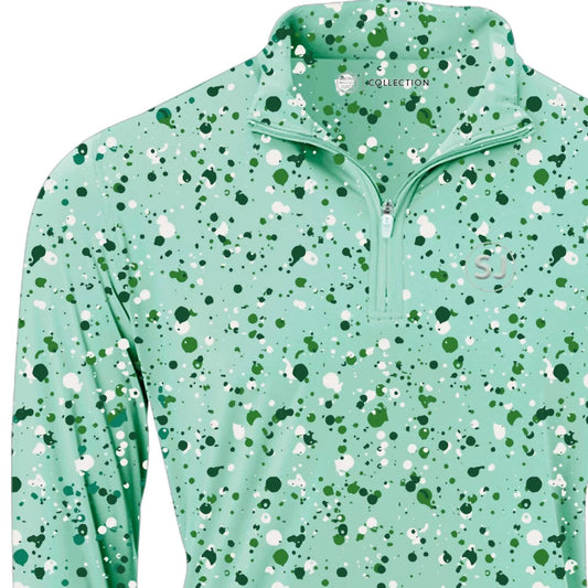 Swingjuice - Men's Golf Splatter Quarter Zip Sweatshirt