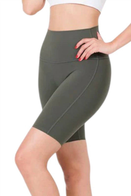 Zenana - Athletic High Waist Biker Shorts