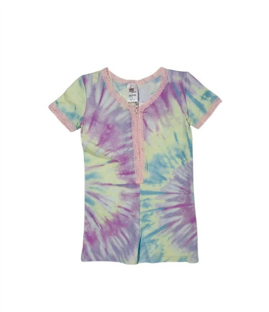 Esme - Kid's Shimmer Tie Dye Boxer Onesie