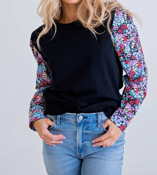 Karlie - FLORAL POPLIN SWEATSHIRT
