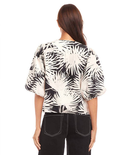 Karen Kane - Women's Puff Sleeve Button Front Shirt