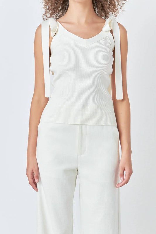 Endless Rose - Knit V Neck Tank Top