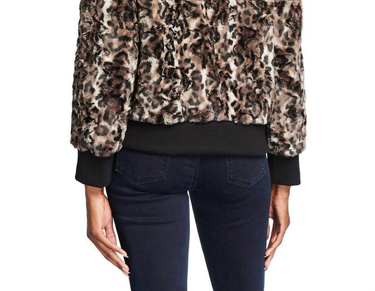 Johnny Was - Leopard Faux Fur Bomber Jacket