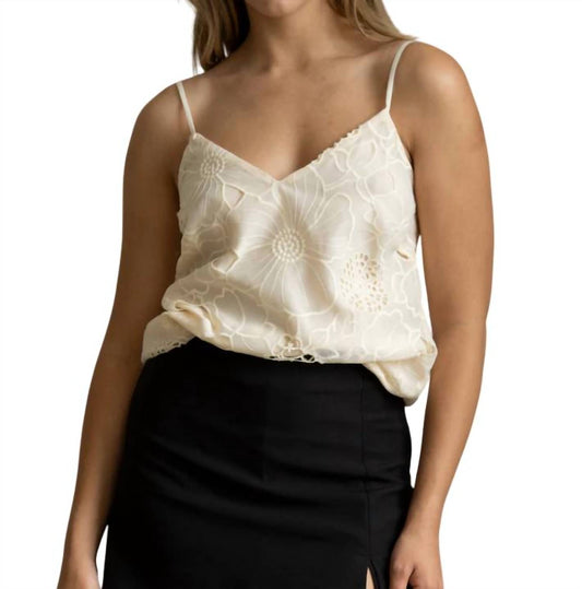 Adelyn Rae - Laval Cream Embroidered Cami