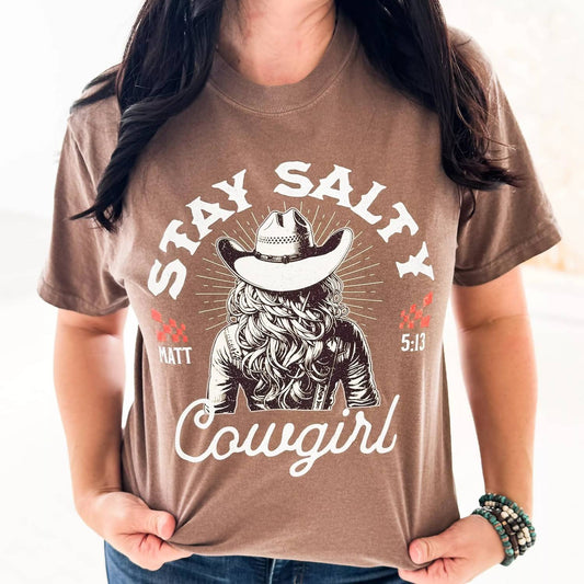 Envy Stylz - Stay Salty Cowgirl Tee - Plus