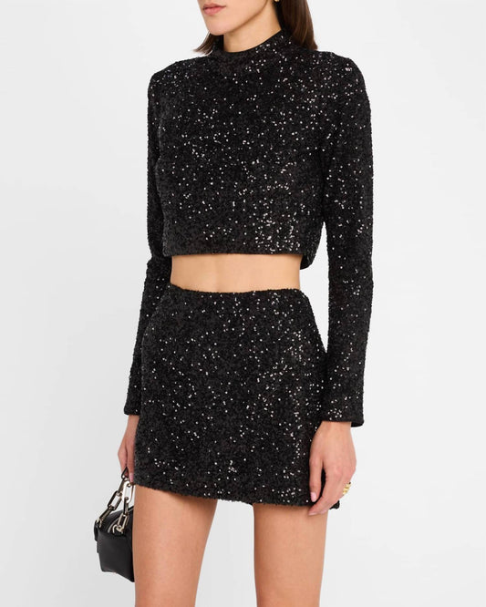 Frame - Cropped Sequin Top