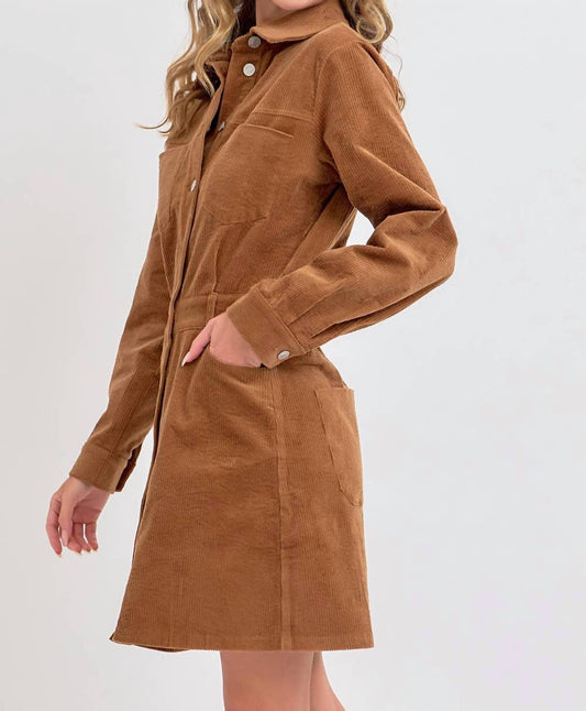 Sweet Lovely By Jen - Corduroy Mini Dress