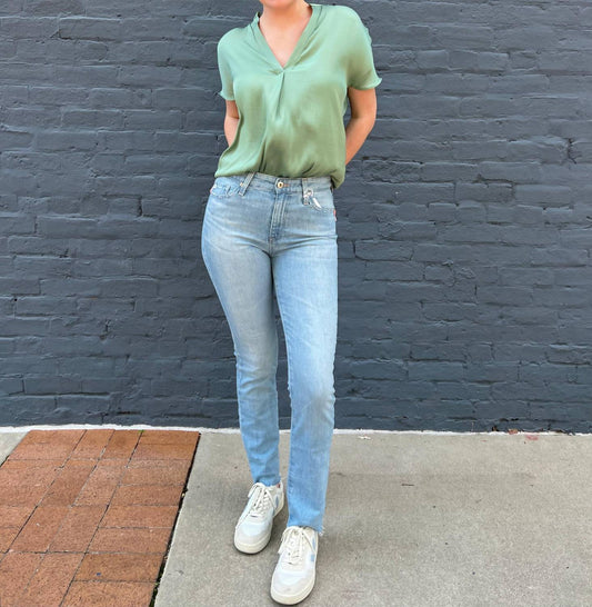 Ag Jeans - Mari High-rise Slim Straight Jeans