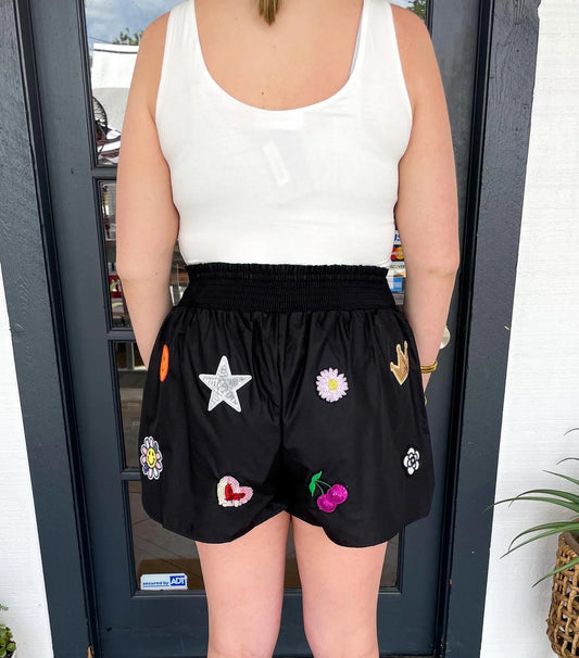 Entro - Smocked Applique Shorts