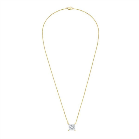 Diana M Jewels - Princess-cut 6.00 Ct Lab-grown Diamond East–west Necklace