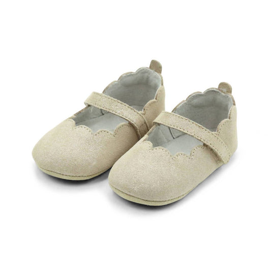 L'Amour - Girls Mimi Scalloped Crib Mary Janes
