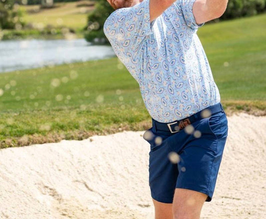 Turtleson - Men's Warren Paisley Performance Pique Polo